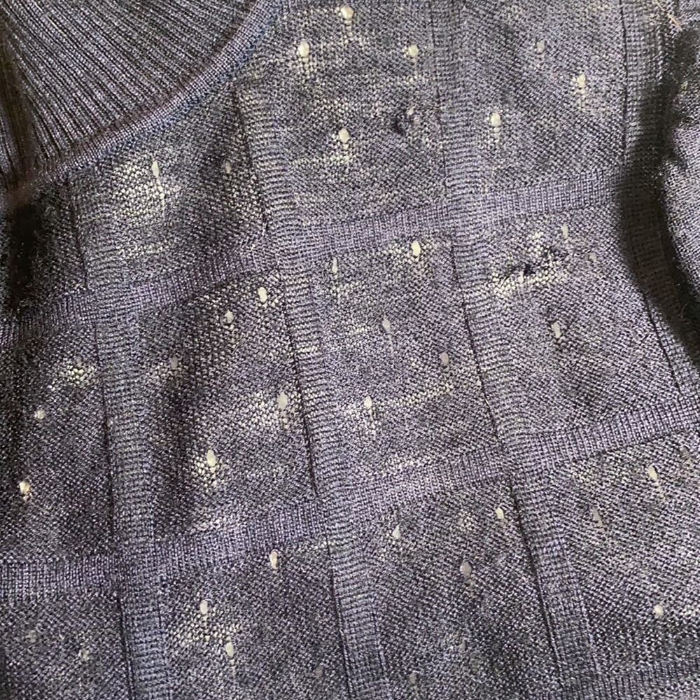 GUC Just Cavalli Purple Turtleneck open weave - Picture 12 of 13